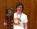 Lucy Wright and Hants FU women\'s sabre trophy